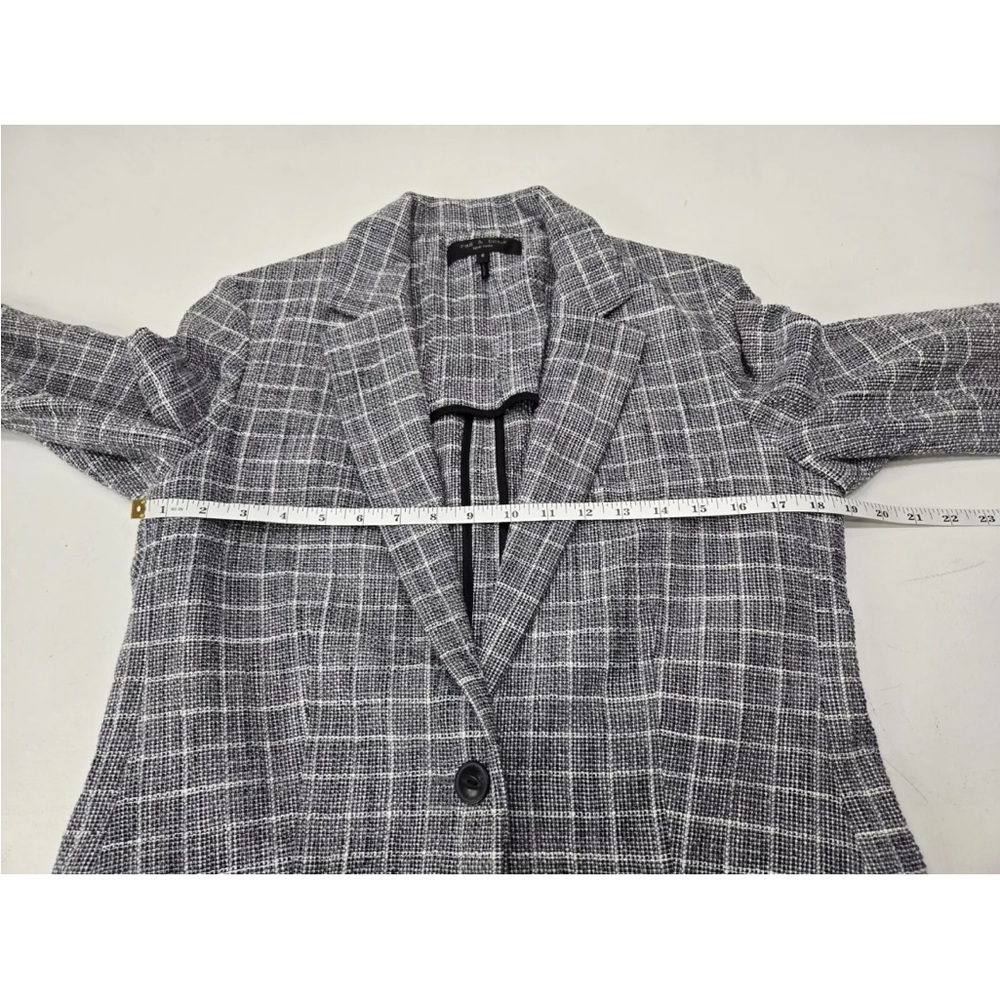 Rag & Bone Ames Deconstructed Check Gray Blazer S… - image 5